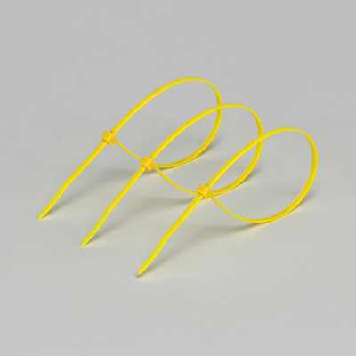 Individu en nylon jaune des serres-câble 3.6mmX250mm de but multi fermant à clef les 66 serres-câble en nylon