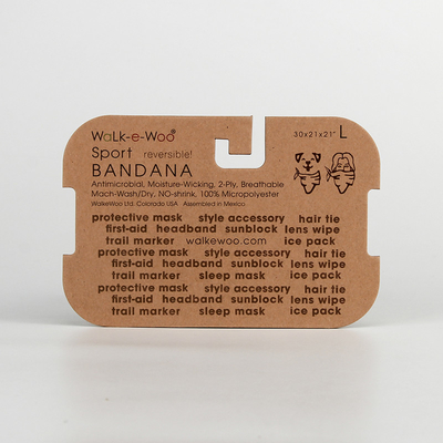 Qualité écologique examinant le cintre de Bandana de carton de 3mm Papier d'emballage pour assurer les animaux familiers