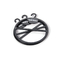 logo adapté aux besoins du client par cintres en plastique ovales noirs d'écharpe de biens de 17*13cm